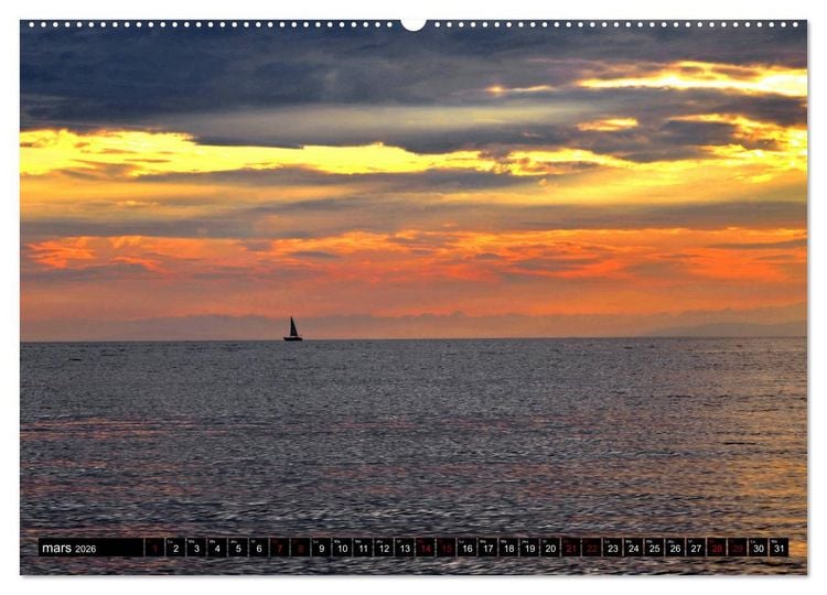Produktbild: Un oc&eacute;an de lumi&egrave;re (Calendrier mural 2026 DIN A2 vertical) calendrier de bureau