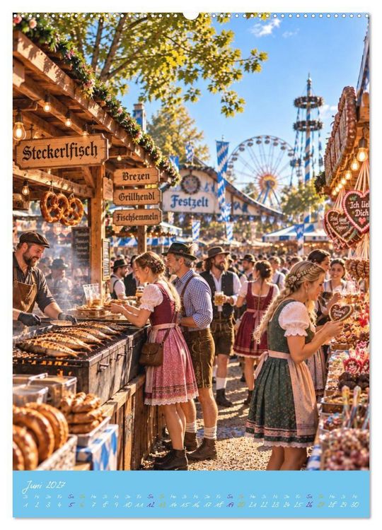 Produktbild: M&uuml;nchner Festzauber - Bayerische Lebensfreude in 12 besonderen Momenten (hochwertiger Premium Wandkalender 2027 DIN A2 hoch), Kunstdruck in Hochglanz
