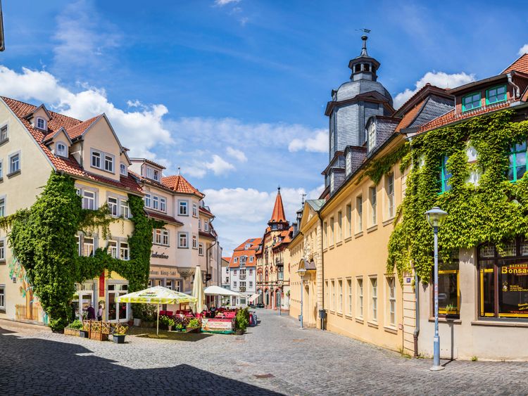 Produktbild: CALVENDO Puzzle Br&uuml;hl- eine historische Stra&szlig;e in der Altstad | 1000 Teile Lege-Gr&ouml;&szlig;e 64x48cm Foto-Puzzle f&uuml;r gl&uuml;ckliche Stunden