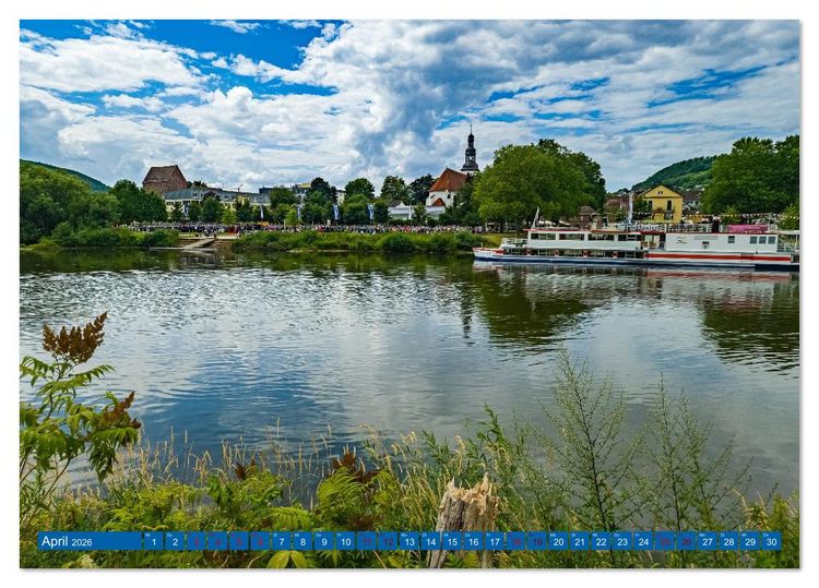 Produktbild: Die Obere Weser - von Bad Karlshafen bis Hameln (Tischkalender 2026 DIN A5 quer), CALVENDO Monatskalender