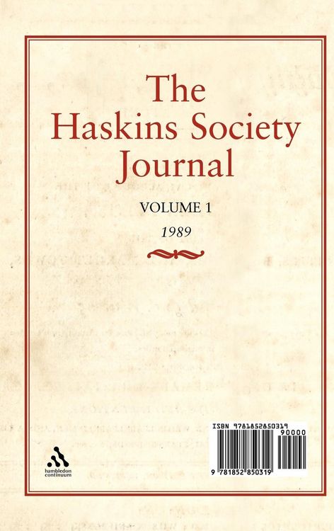 Produktbild: The Haskins Society Journal Studies in Medieval History