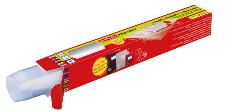 Produktbild: Herlitz Buchh&uuml;llen mit Namensetiketten 5er Set