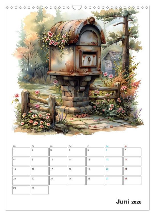 Produktbild: Zeitreise - Der vintage Briekasten Kalender (Wandkalender 2026 DIN A3 hoch), CALVENDO Monatskalender