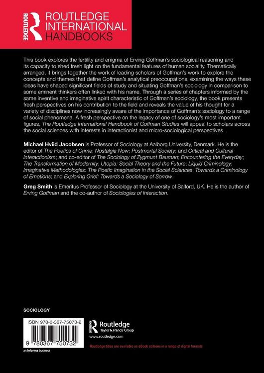 Produktbild: The Routledge International Handbook of Goffman Studies