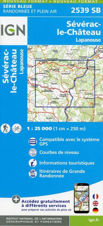 Produktbild: S&eacute;v&eacute;rac-le-Ch&acirc;teau. Lapanouse 1:25 000