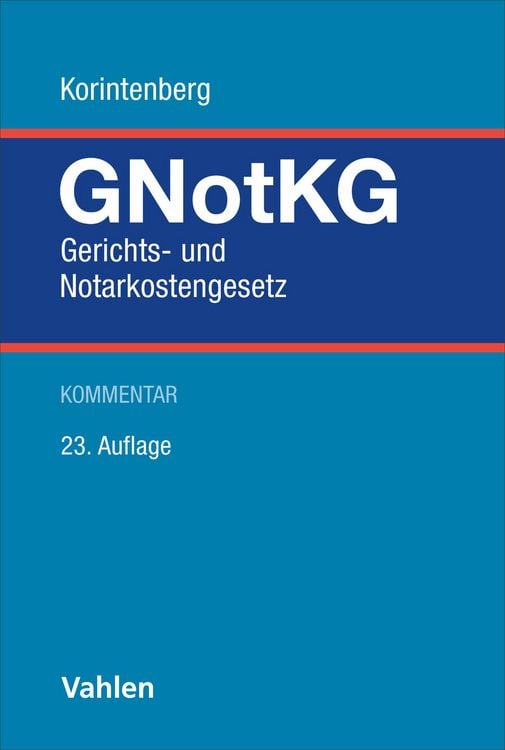 Produktbild: Gerichts- und Notarkostengesetz. GNotKG