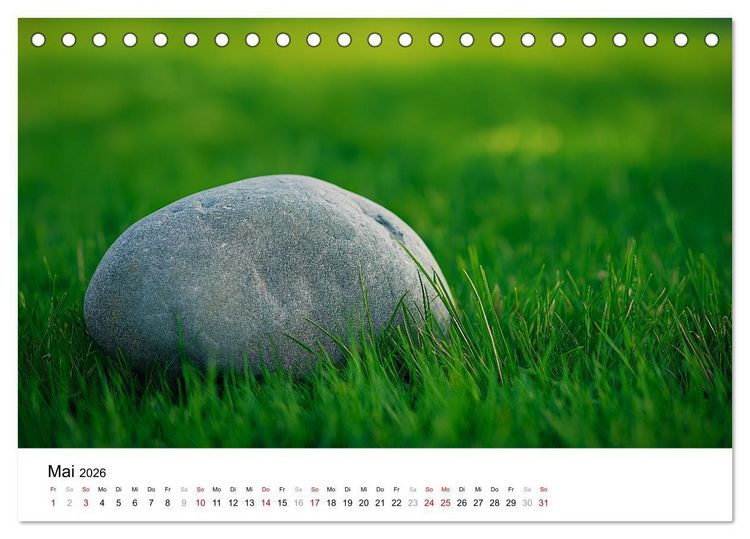 Produktbild: Minimalistische Naturmomente &ndash; Ruhe und Sch&ouml;nheit in der Natur (Tischkalender 2026 DIN A5 quer), CALVENDO Monatskalender