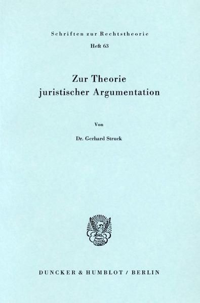 Produktbild: Zur Theorie juristischer Argumentation.