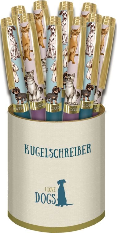 Produktbild: Kugelschreiber - I love cats & dogs (2x5 Ex.im Display)