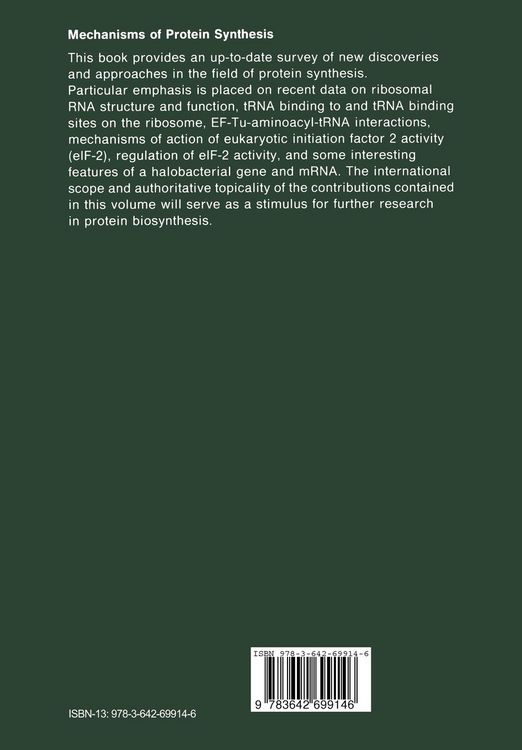 Produktbild: Mechanisms of Protein Synthesis
