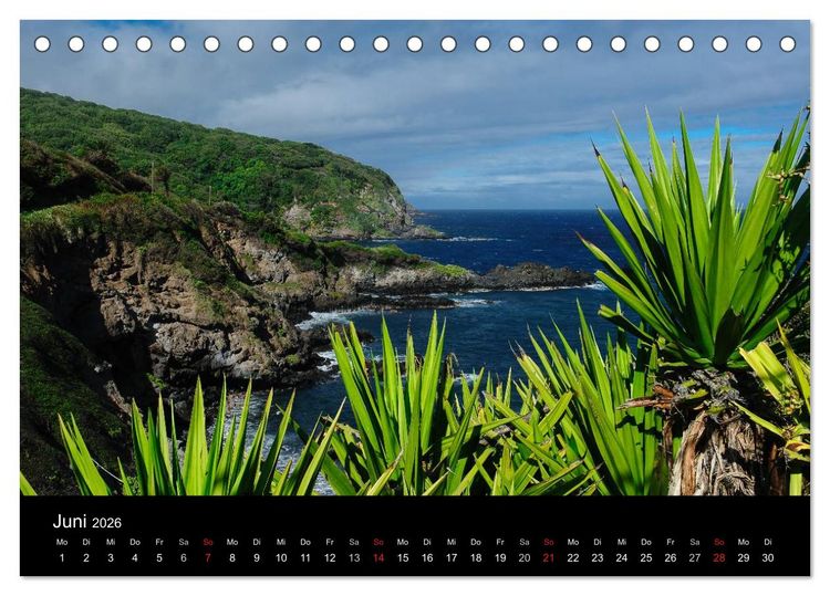 Produktbild: Hawaii - Oahu - Maui (Tischkalender 2026 DIN A5 quer), CALVENDO Monatskalender