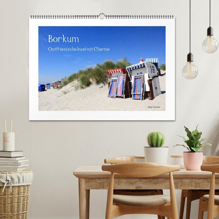 Produktbild: Borkum - Ostfriesische Insel mit Charme (Wandkalender 2026 DIN A2 quer), CALVENDO Monatskalender
