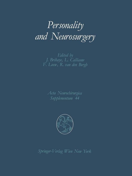 Produktbild: Personality and Neurosurgery
