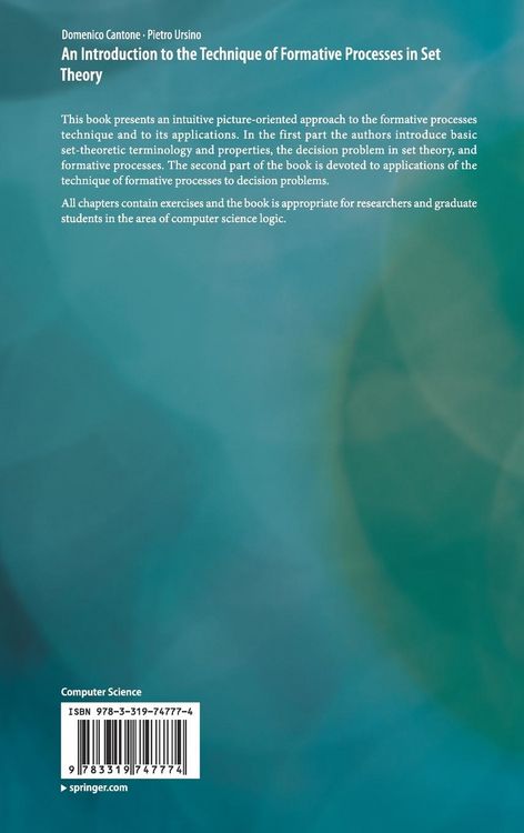 Produktbild: An Introduction to the Technique of Formative Processes in Set Theory
