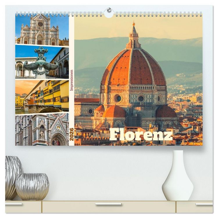 Produktbild: Florenz - Impressionen (hochwertiger Premium Wandkalender 2026 DIN A2 quer), Kunstdruck in Hochglanz
