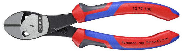Produktbild: Knipex TwinForce 73 72 180 Werkstatt Kraft-Seitenschneider mit Facette 180mm