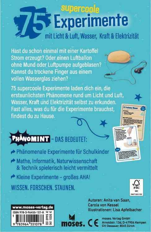 Produktbild: Ph&auml;noMINT 75 supercoole Experimente mit Licht & Lu
