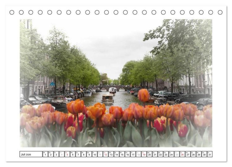 Produktbild: AMSTERDAM Erinnerungen (Tischkalender 2026 DIN A5 quer), CALVENDO Monatskalender