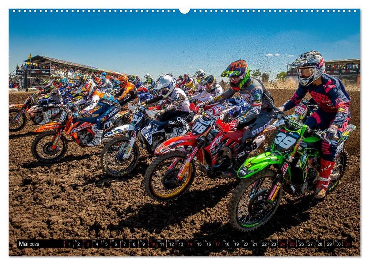 Produktbild: Blickpunkte Motocross (hochwertiger Premium Wandkalender 2026 DIN A2 quer), Kunstdruck in Hochglanz