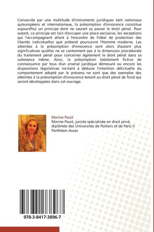 Produktbild: Les atteintes &agrave; la pr&eacute;somption d'innocence en droit p&eacute;nal de fond