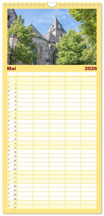 Produktbild: Familienplaner 2026 - Altes Hameln mit 5 Spalten (Wandkalender, 21 x 45 cm) CALVENDO