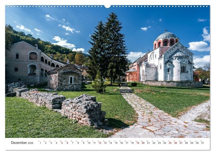 Produktbild: Serbien - Mosaikstein des Balkans (Wandkalender 2026 DIN A2 quer), CALVENDO Monatskalender