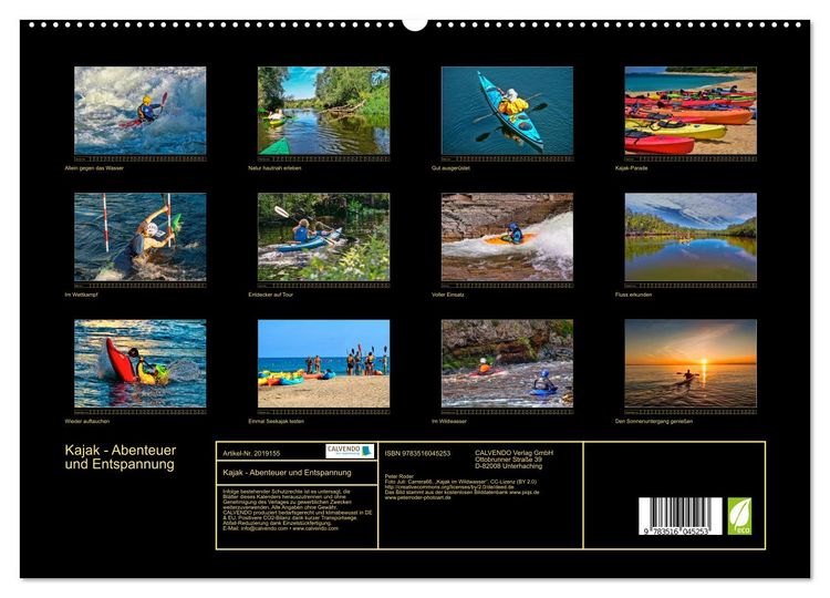 Produktbild: Kajak - Abenteuer und Entspannung (hochwertiger Premium Wandkalender 2026 DIN A2 quer), Kunstdruck in Hochglanz