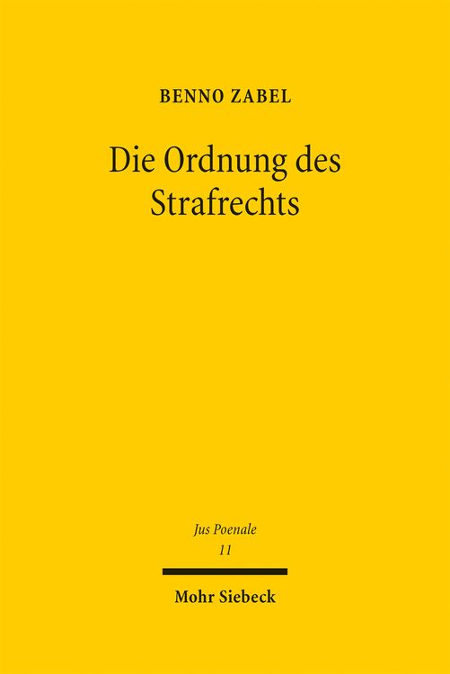 Produktbild: Die Ordnung des Strafrechts