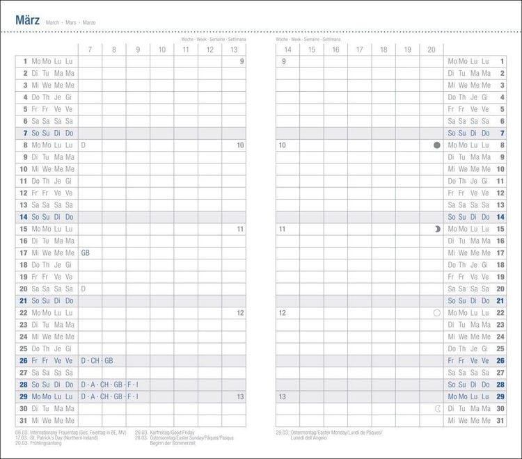Produktbild: Leporello, schwarz Kalender 2027