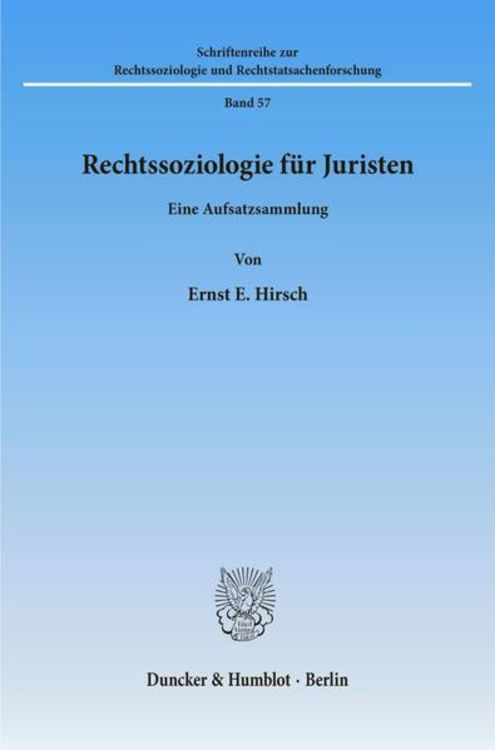 Produktbild: Rechtssoziologie f&uuml;r Juristen.