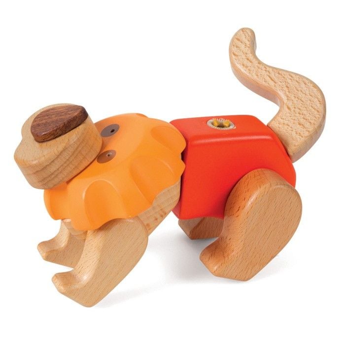Produktbild: small foot 9835 - Kreativ-Bausatz L&ouml;we, Holz, Klick & Dreh System