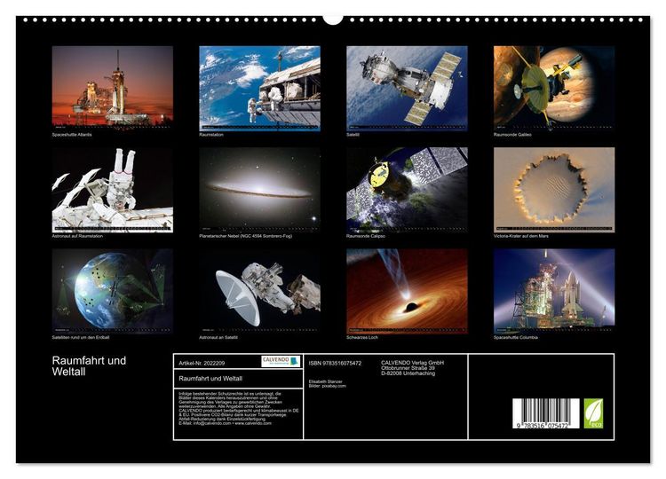 Produktbild: Raumfahrt und Weltall (hochwertiger Premium Wandkalender 2026 DIN A2 quer), Kunstdruck in Hochglanz