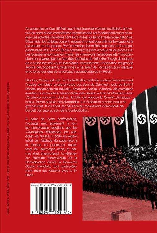 Produktbild: La Suisse face aux Jeux Olympiques de Berlin 1936