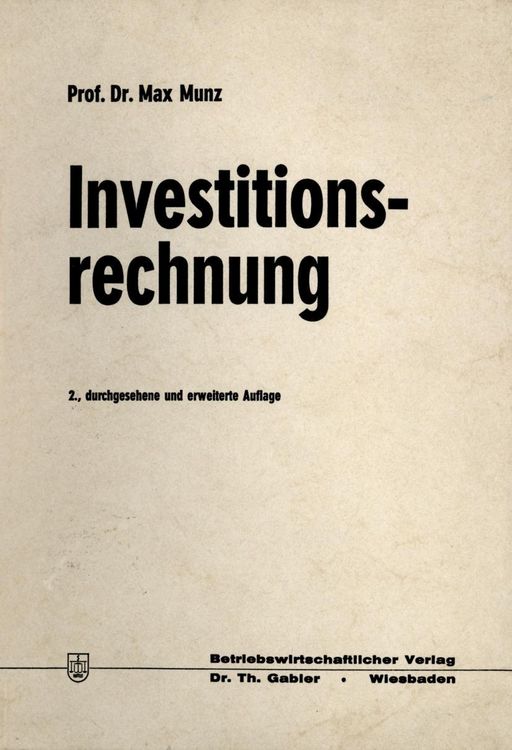 Produktbild: Investitionsrechnung