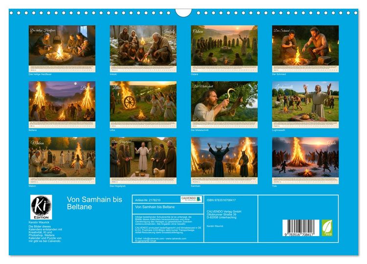 Produktbild: Von Samhain bis Beltane (Wandkalender 2026 DIN A3 quer), CALVENDO Monatskalender