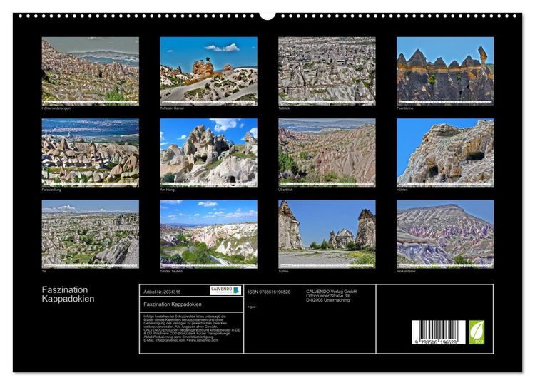 Produktbild: Faszination Kappadokien (hochwertiger Premium Wandkalender 2026 DIN A2 quer), Kunstdruck in Hochglanz
