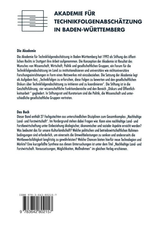 Produktbild: Nachhaltige Land- und Forstwirtschaft