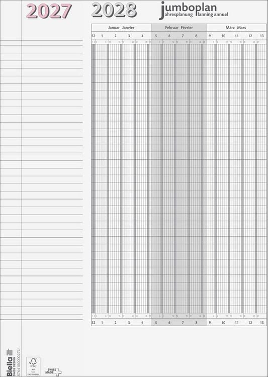 Produktbild: Jahres-Wandplaner Jumboplan
