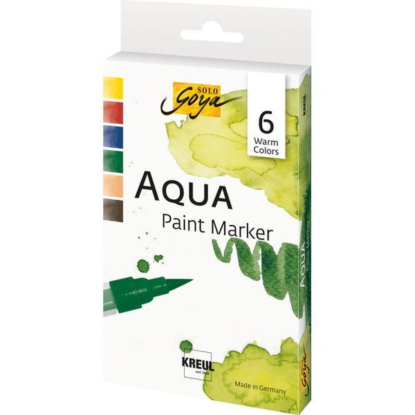 Produktbild: KREUL Aquarellmarker SOLO Goya Warm Colors 6 St&uuml;ck Kartonetui