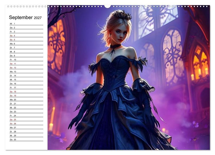 Produktbild: Geheimnisvolle Frauenportr&auml;ts (hochwertiger Premium Wandkalender 2027 DIN A2 quer), Kunstdruck in Hochglanz