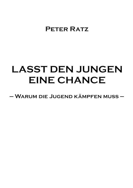 Produktbild: Lasst den Jungen eine Chance