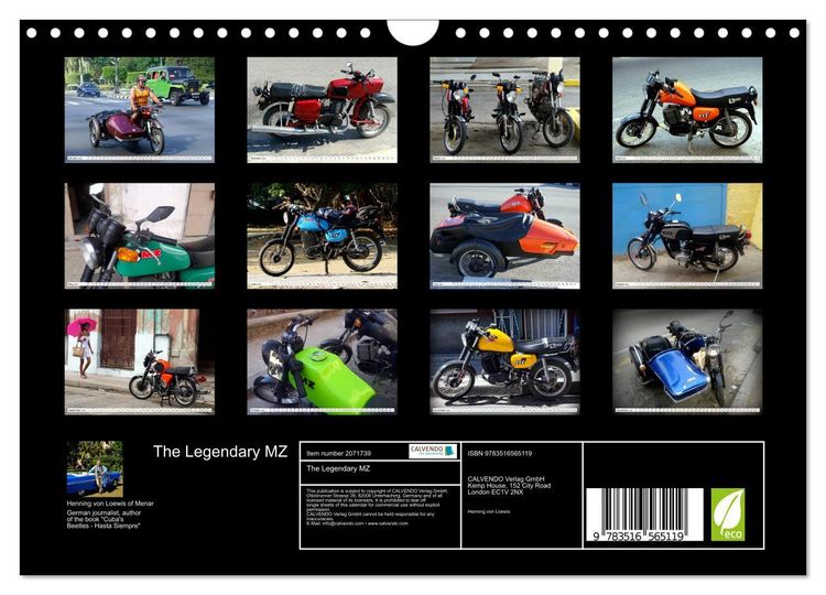 Produktbild: The Legendary MZ (Wall Calendar 2026 DIN A4 landscape), CALVENDO 12 Month Wall Calendar
