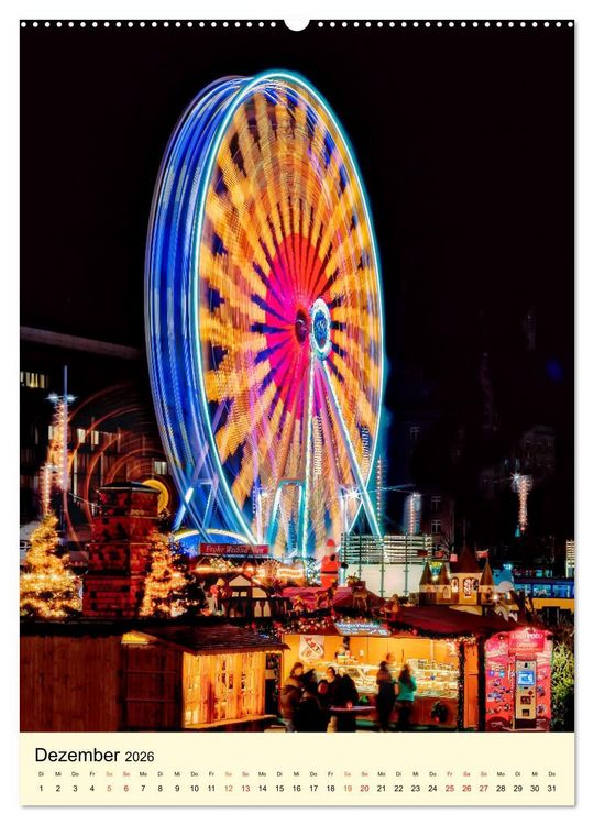 Produktbild: Riesenrad - hoch hinaus (hochwertiger Premium Wandkalender 2026 DIN A2 hoch), Kunstdruck in Hochglanz