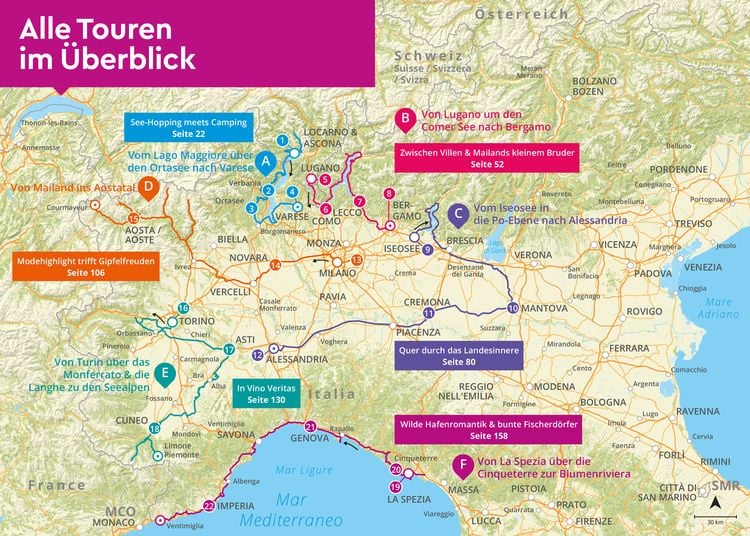 Produktbild: MARCO POLO Camper Guide Lombardei, Piemont & Ligurien