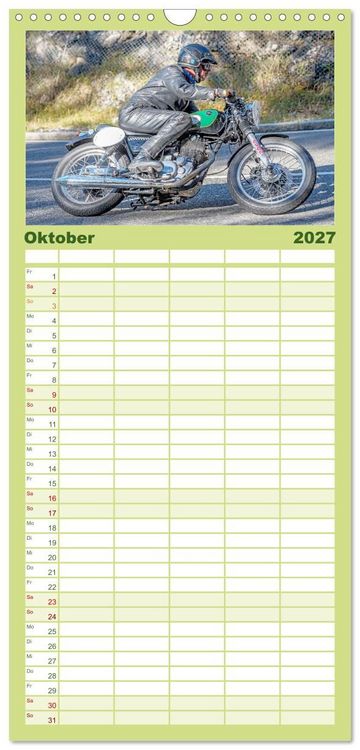 Produktbild: Familienplaner 2027 - Motorr&auml;der am Jochpass mit 5 Spalten (Wandkalender, 21 x 45 cm) CALVENDO