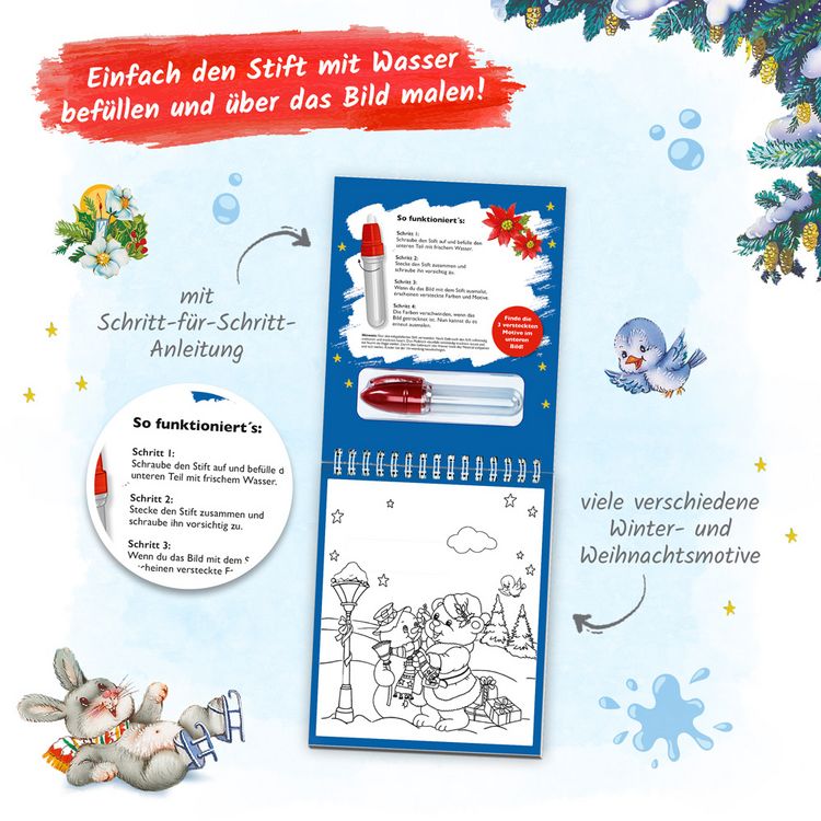 Produktbild: Tr&ouml;tsch Wassermalspa&szlig; mit Zauberstift Weihnachten