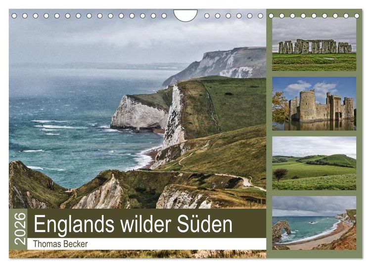 Produktbild: Englands wilder S&uuml;den (Wandkalender 2026 DIN A4 quer), CALVENDO Monatskalender