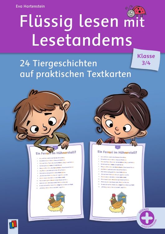 Produktbild: Fl&uuml;ssig lesen mit Lesetandems &ndash; 24 Tiergeschichten, Klasse 3/4