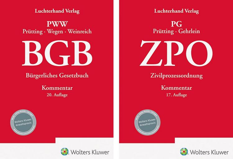 Produktbild: Bundle BGB Kommentar 20. Auflage und ZPO Kommentar 17. Auflage