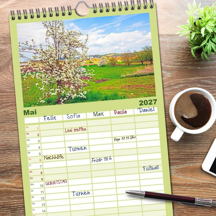 Produktbild: Familienplaner 2027 - Mittelfranken f&uuml;r Entdecker und Wanderer mit 5 Spalten (Wandkalender, 21 x 45 cm) CALVENDO
